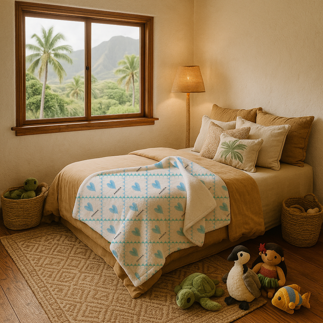 Blue Aupua’a - Minky Blanket