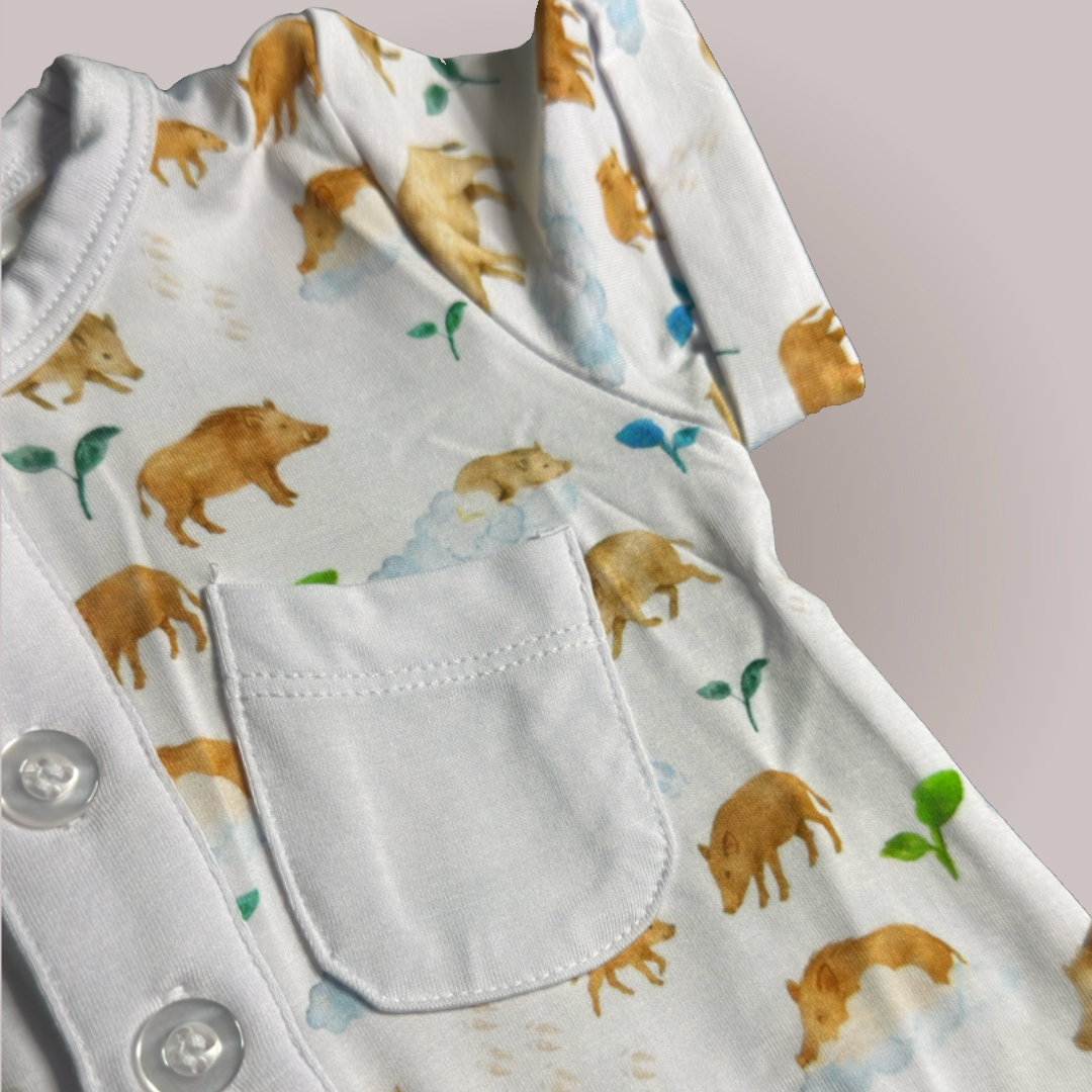 Big Boar Dreams - Rolled Romper