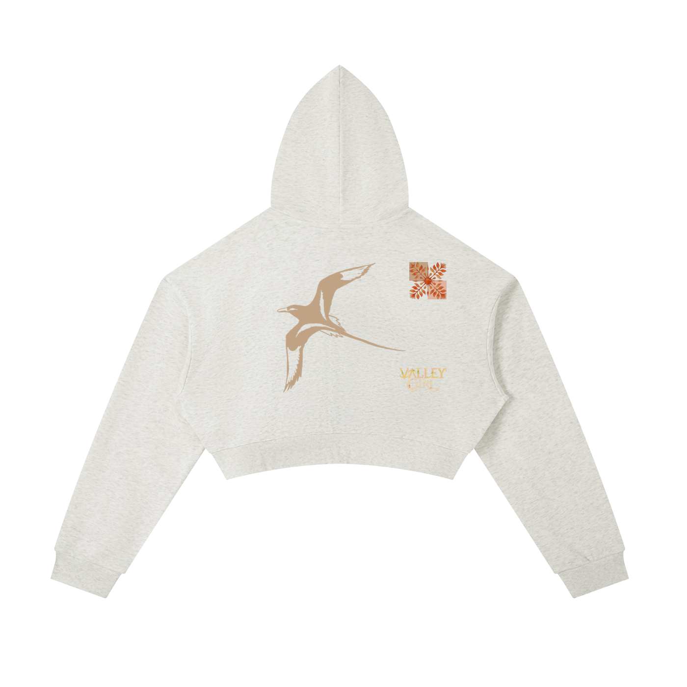 Green Ti Essential Cropped Zip-Up Hoodie