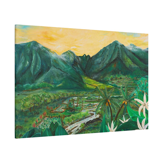 Waikapū - He Lāhui Kanaka Maka Koa - Canvas Gallery Wrap Giclée