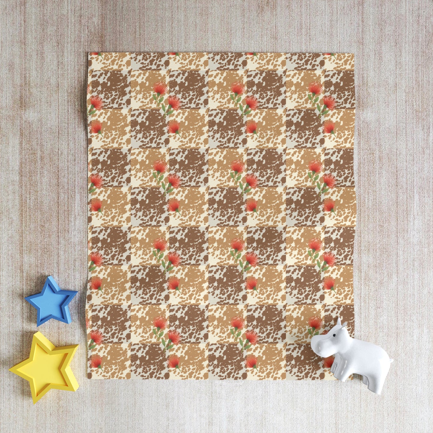 Pipi Ohia Patchwork Print Throw Blanket