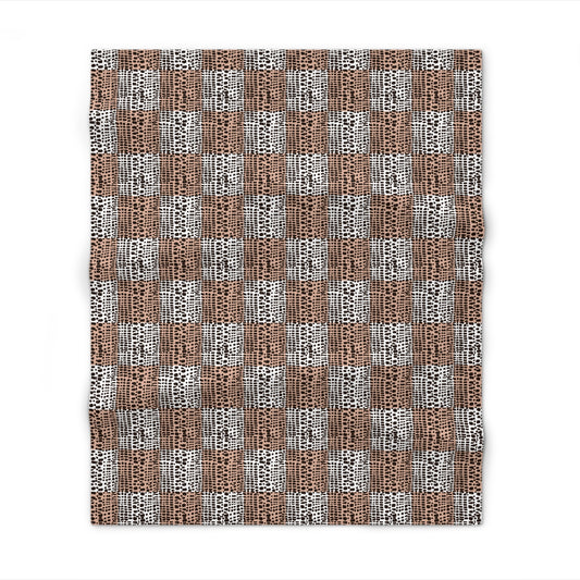 Cone Shell Patchwork Print Throw Blanket