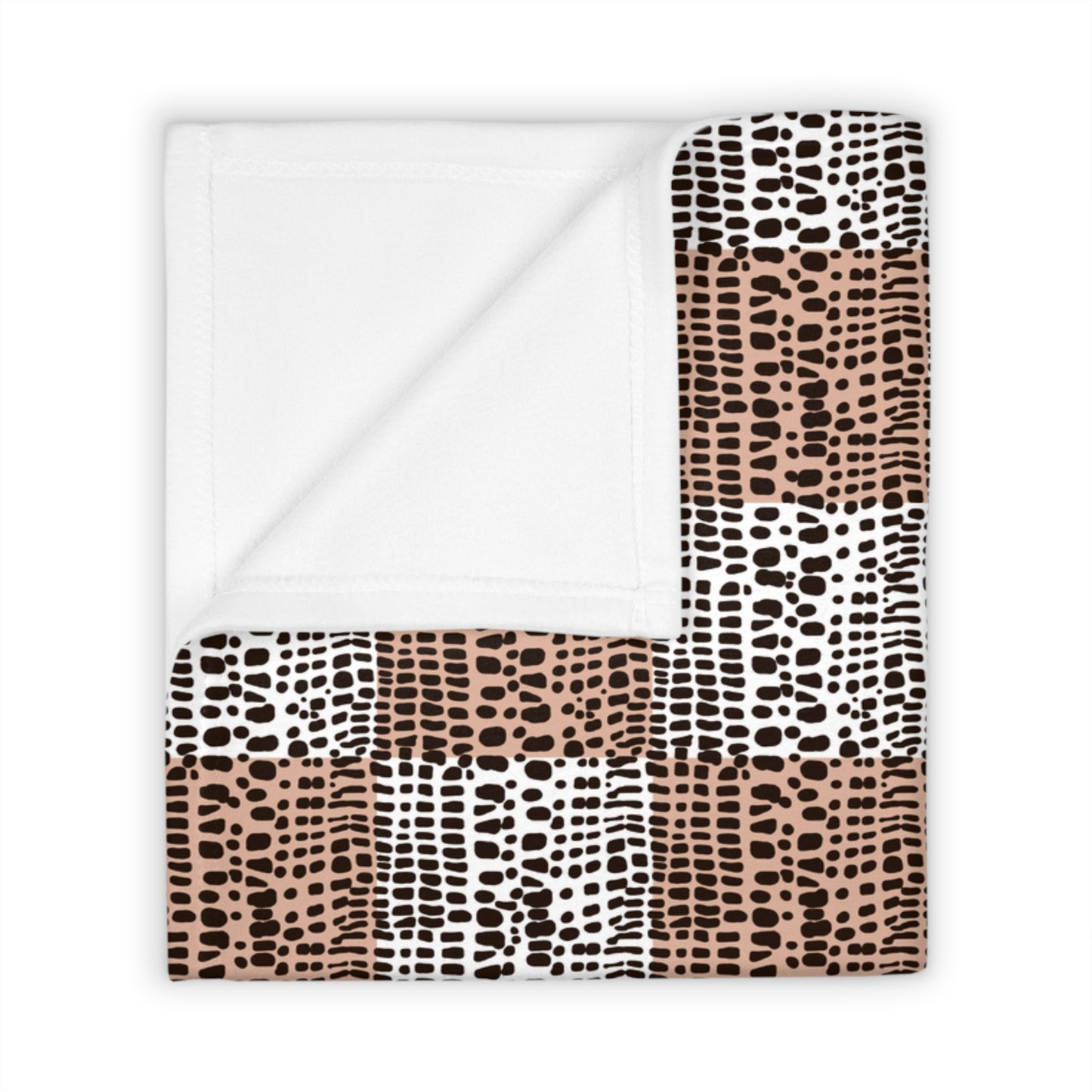 Cone Shell Patchwork Print Throw Blanket
