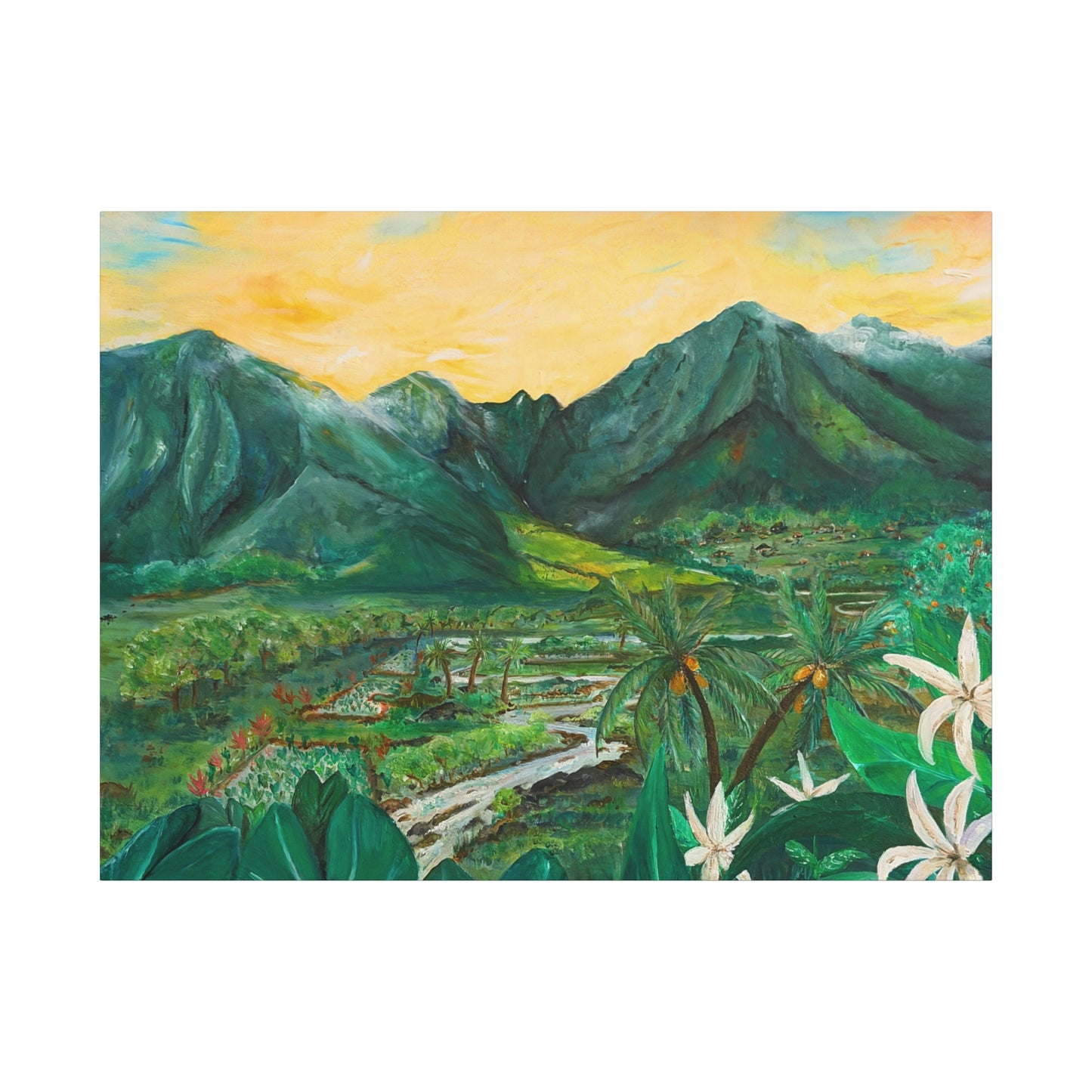 Waikapū - He Lāhui Kanaka Maka Koa - Canvas Gallery Wrap Giclée