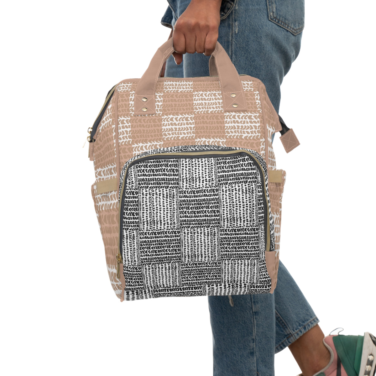 Cone Shell Patchwork Diaper Bag Backpack