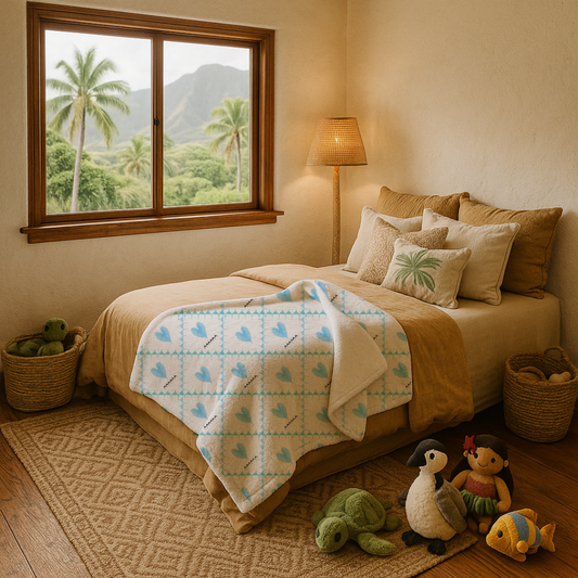 Blue Aupua’a - Minky Blanket