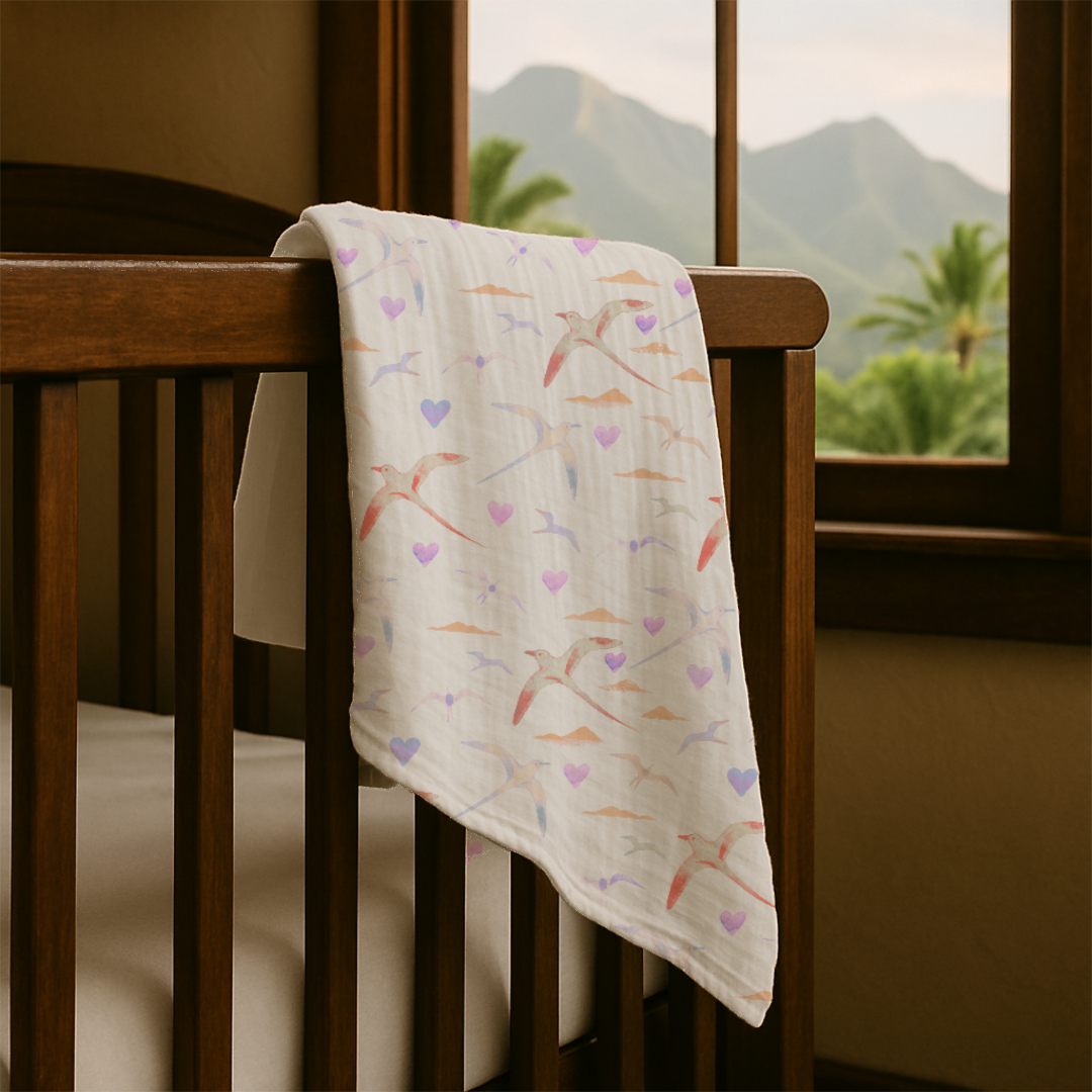 Koa’e Kea 🩷 Swaddle Blanket