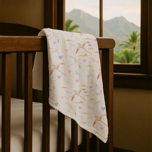 Koa’e Kea 🩷 Swaddle Blanket