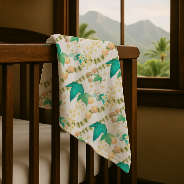 Kukui Lei Swaddle Blanket
