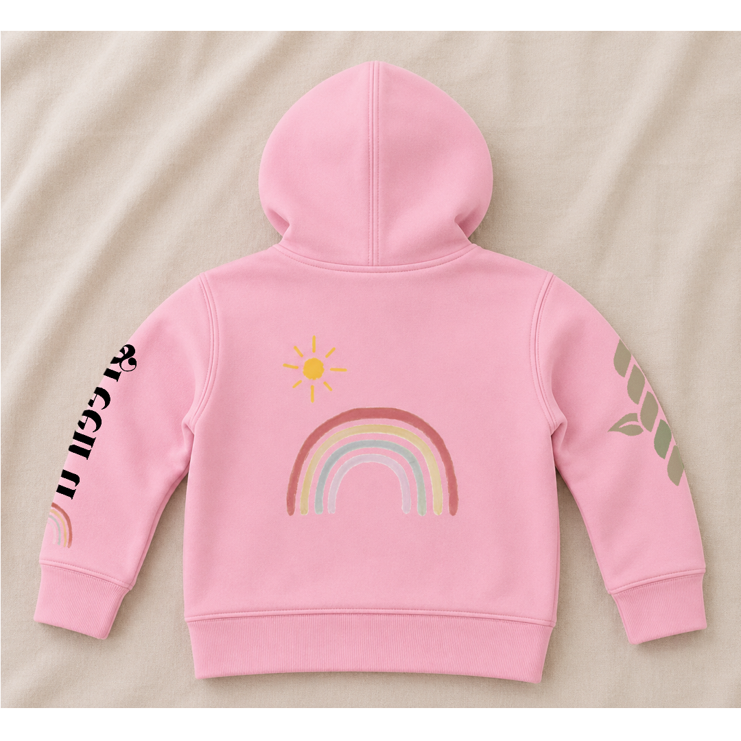 Keiki Rainbow Green Ti Fleece Zip Hoodie