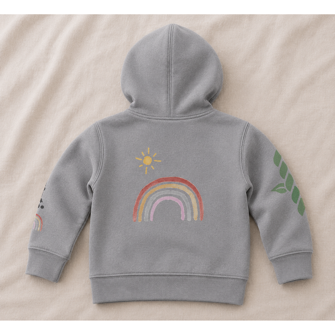 Keiki Rainbow Green Ti Fleece Zip Hoodie