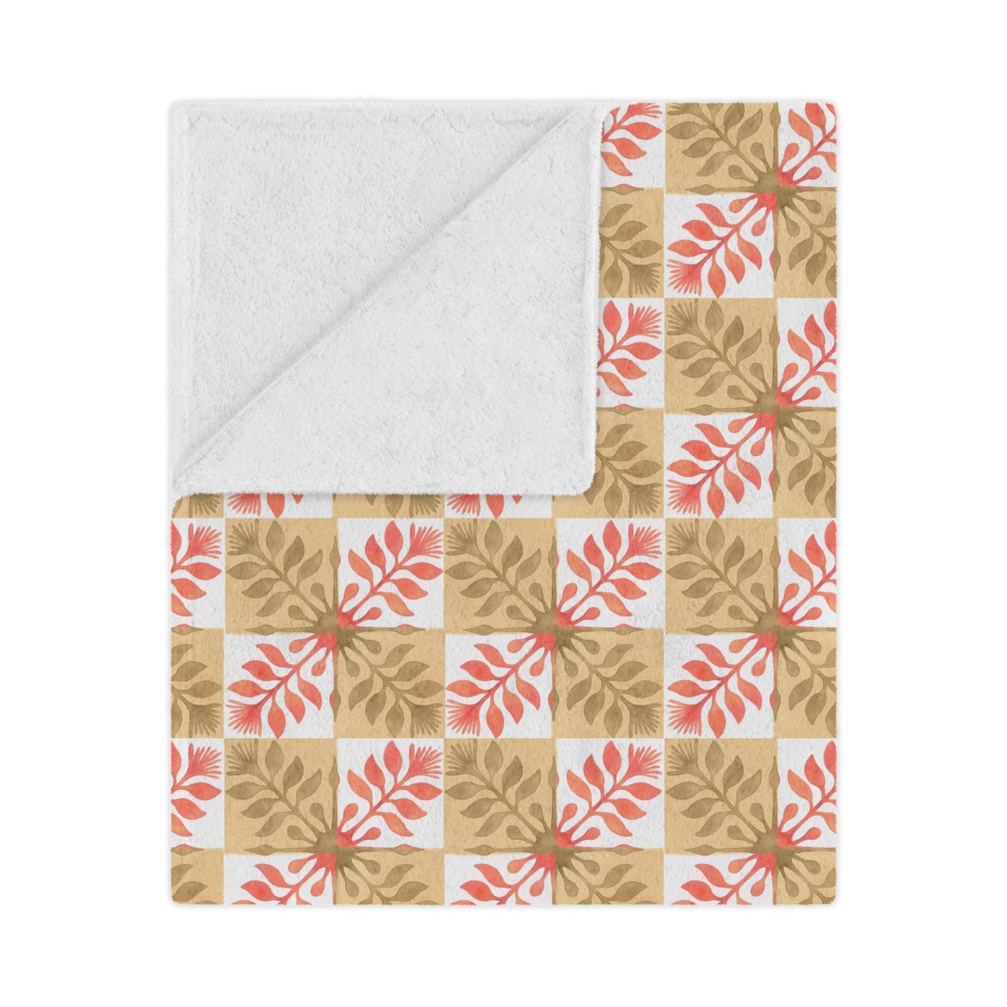 Ohia Lehua Quilt Checkered Minky Blanket