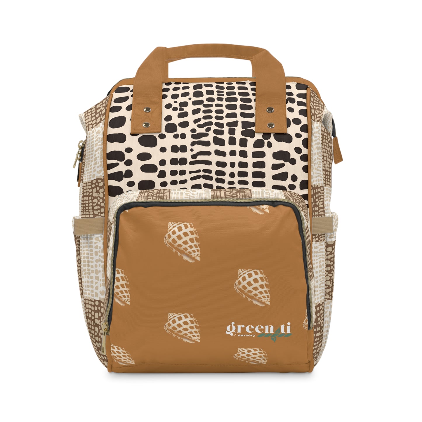 Cone Shell Patchwork Diaper Bag Backpack