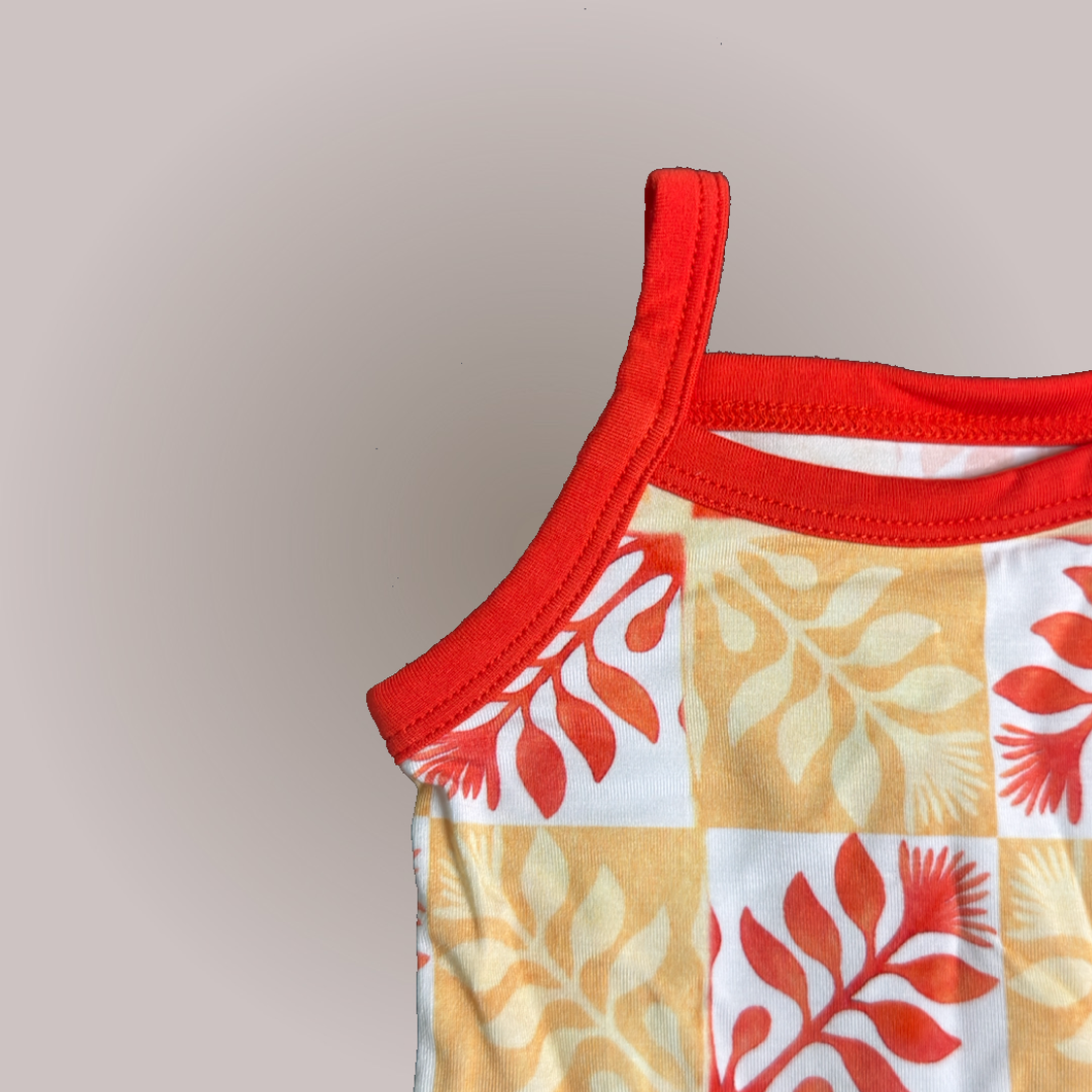 Ohia Lehua Quilt Checkers - Tank Bodysuit