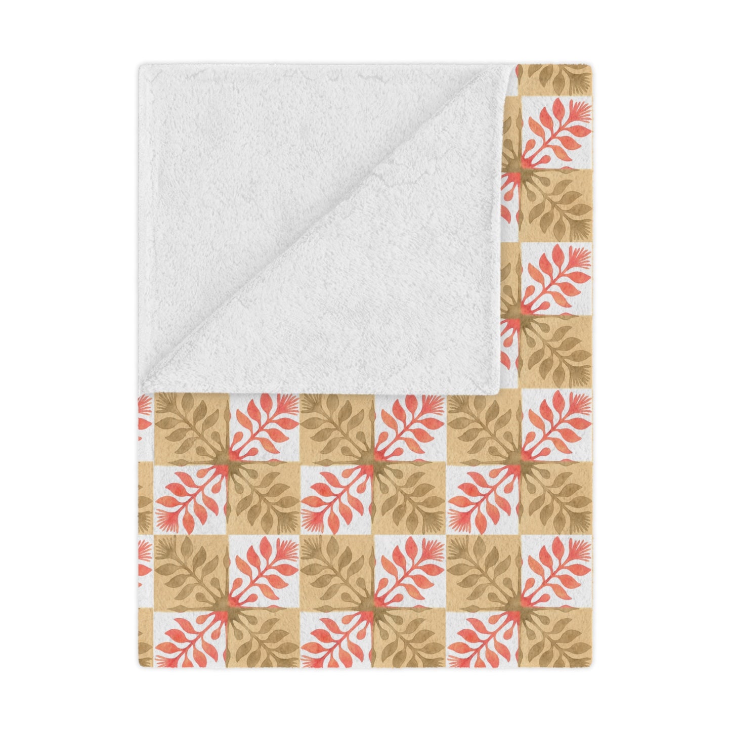 Ohia Lehua Quilt Checkered Minky Blanket