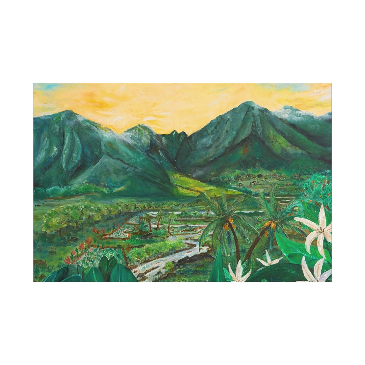Waikapū - He Lāhui Kanaka Maka Koa - Canvas Gallery Wrap Giclée
