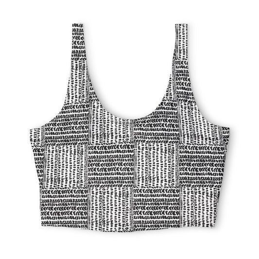 Cone Shell Patchwork Crop Top