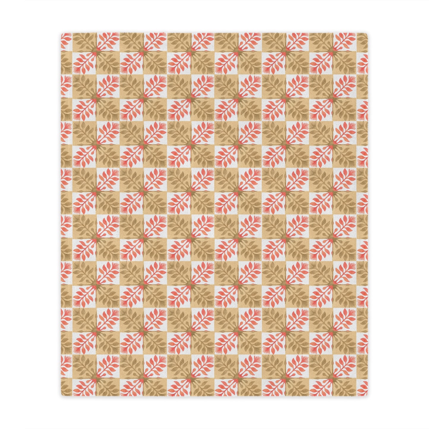 Ohia Lehua Quilt Checkered Minky Blanket