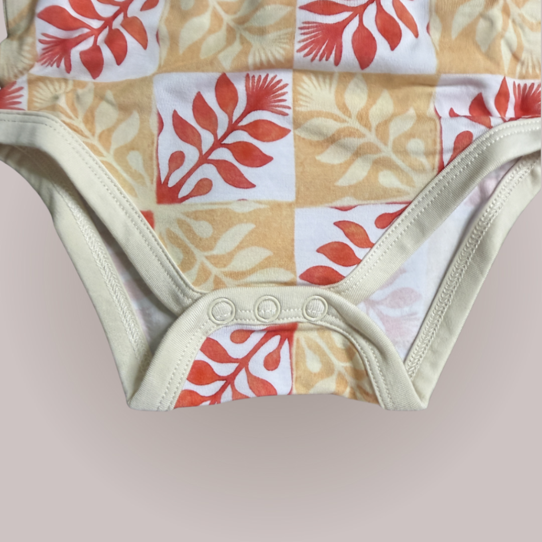 Ohia Lehua Quilt Checkers - Shortsleeved Bodysuit