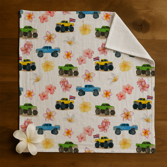 Truck Pua Swaddle Blanket
