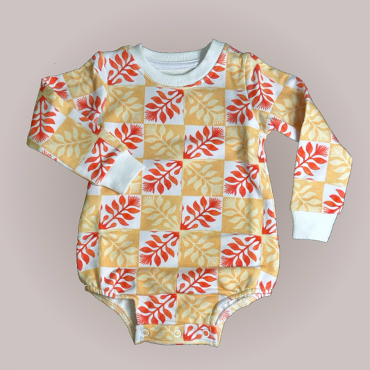 Ohia Lehua Quilt Checkers - Bubble Romper