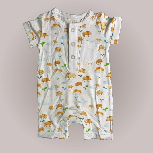 Big Boar Dreams - Rolled Romper