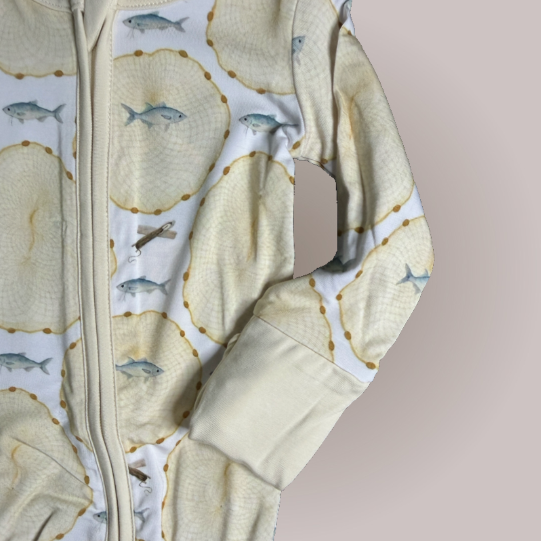 Upena Days - Fold-over Mitten & Foot Cuff Zippy Romper