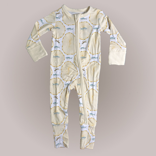 Upena Days - Fold-over Mitten & Foot Cuff Zippy Romper