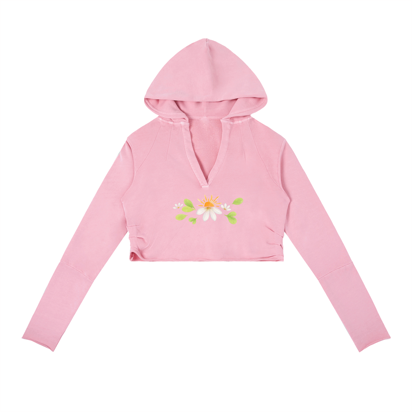 Naupaka Kālā Vintage Washed Raw Edge Hoodie