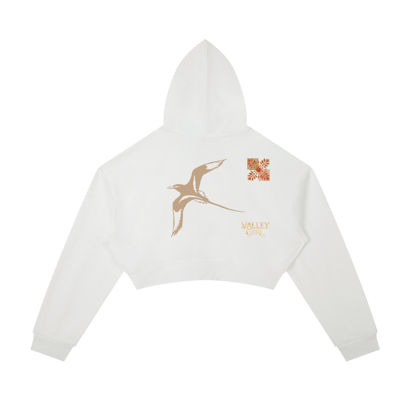 Green Ti Essential Cropped Zip-Up Hoodie