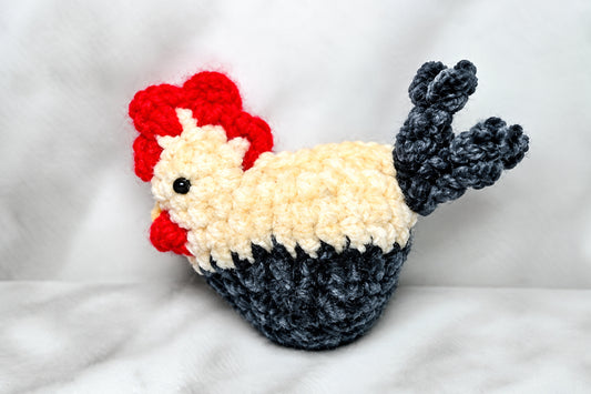 Hand Crochet Rooster 3"