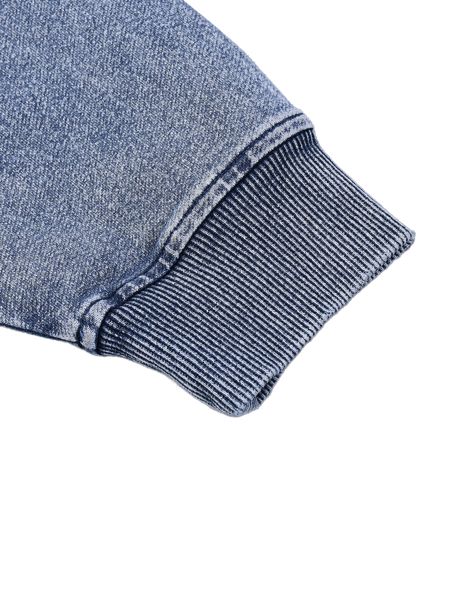 “Represent” Snow Wash Denim Oversized Zip-Up Hoodie